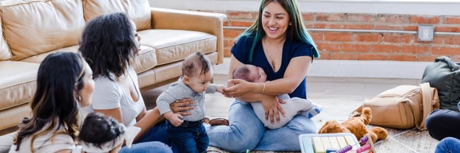 Nurturing mom on mother's Day