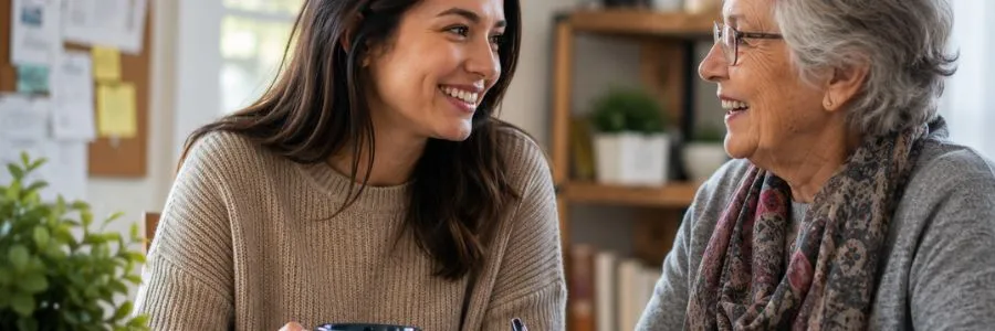 Two people sharing a meaningful conversation, showing why giving your time, listening, and kindness are among the greatest gifts you can offer.